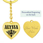 Alyssa  v01 - Heart Pendant Luxury Keychain