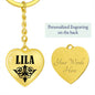 Lila  v01 - Heart Pendant Luxury Keychain