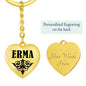 Erma v01 - Heart Pendant Luxury Keychain