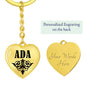 Ada v01 - Heart Pendant Luxury Keychain