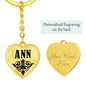 Ann v01 - Heart Pendant Luxury Keychain