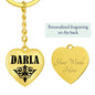 Darla  v01 - Heart Pendant Luxury Keychain