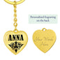 Anna v01 - Heart Pendant Luxury Keychain