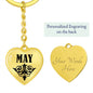 May  v01 - Heart Pendant Luxury Keychain