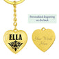 Ella v01 - Heart Pendant Luxury Keychain