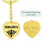 Margarita v01 - Heart Pendant Luxury Keychain
