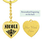 Nicole v01 - Heart Pendant Luxury Keychain