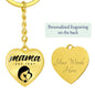 Mama, Est. 1967 - Heart Pendant Luxury Keychain