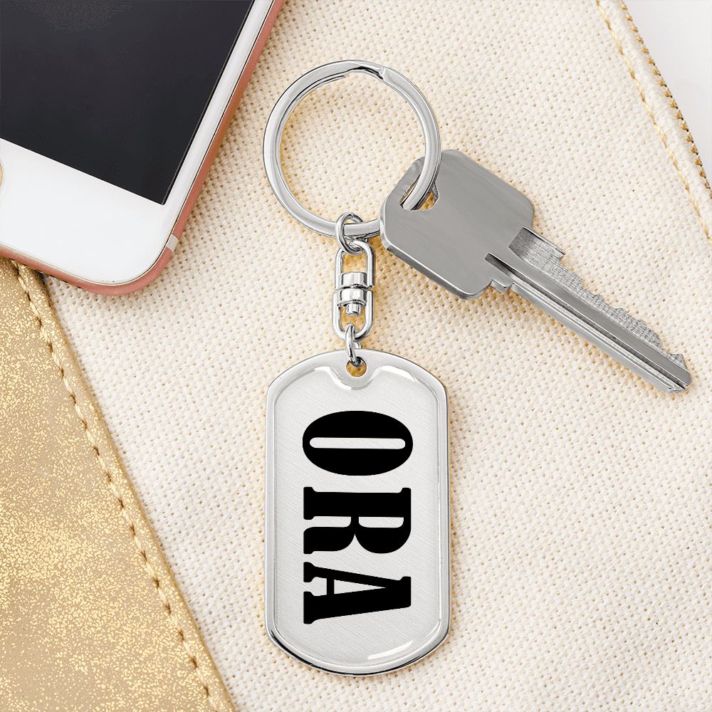 Ora v01 - Luxury Dog Tag Keychain