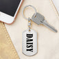 Daisy v01 - Luxury Dog Tag Keychain