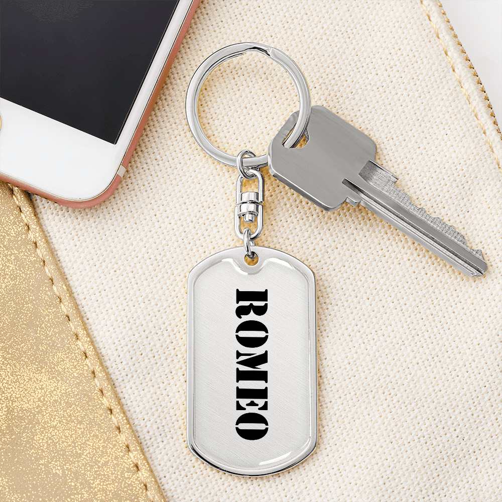 Romeo - Luxury Dog Tag Keychain