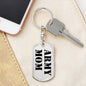 Army Mom - Luxury Dog Tag Keychain