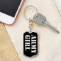 Army Girl v2 - Luxury Dog Tag Keychain