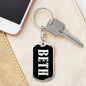 Beth v02 - Luxury Dog Tag Keychain