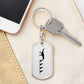 Mama Dinosaur With 4 Hatchlings - Luxury Dog Tag Keychain