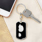 Mama Hedgehog With 1 Hoglet v2 - Luxury Dog Tag Keychain