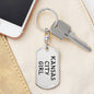 Kansas City Girl v4 - Luxury Dog Tag Keychain