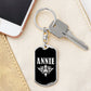 Annie v02a - Luxury Dog Tag Keychain