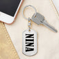 Nina v01 - Luxury Dog Tag Keychain