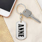 Anne v01 - Luxury Dog Tag Keychain