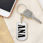 Ana v01 - Luxury Dog Tag Keychain