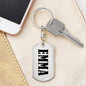 Emma v01 - Luxury Dog Tag Keychain