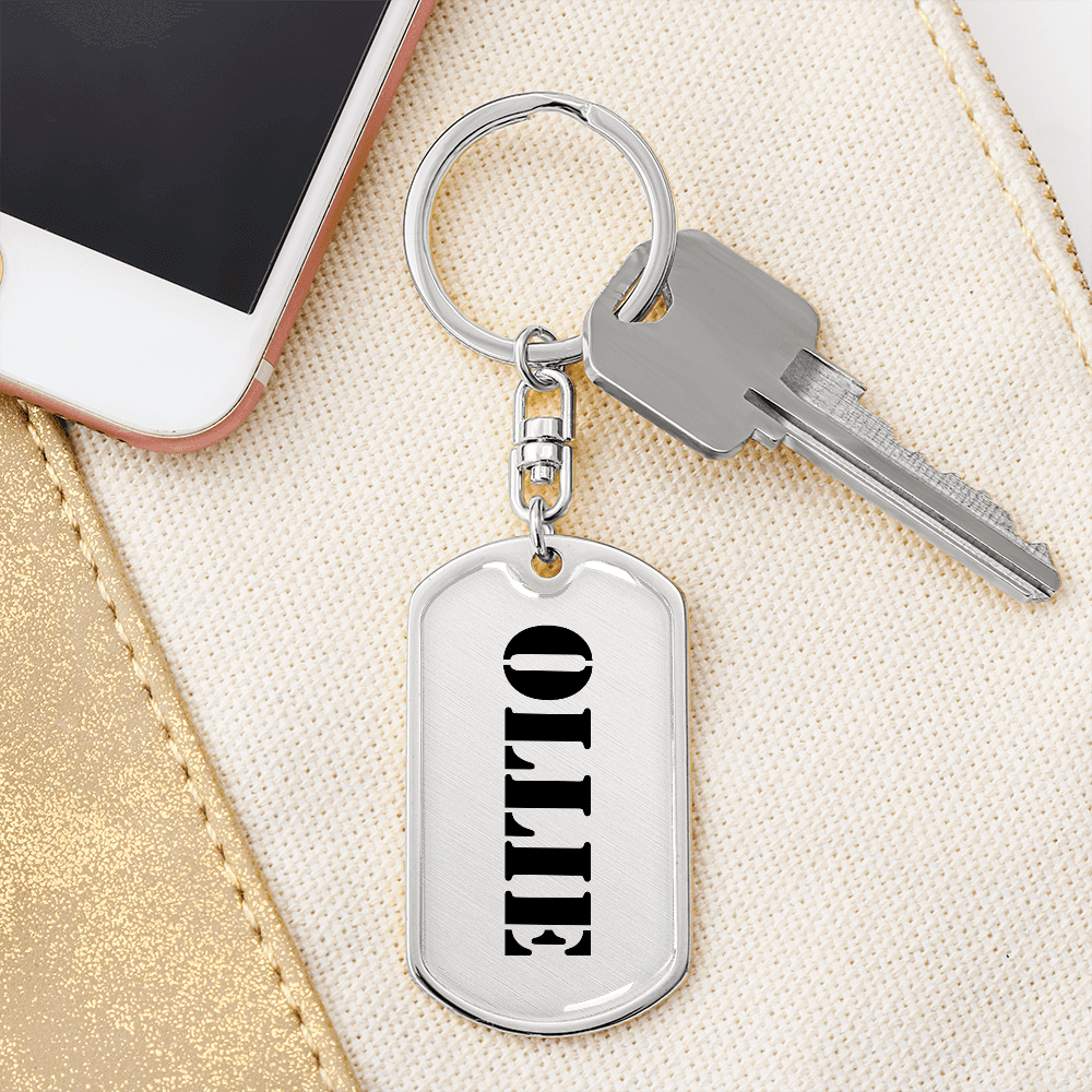 Ollie - Luxury Dog Tag Keychain