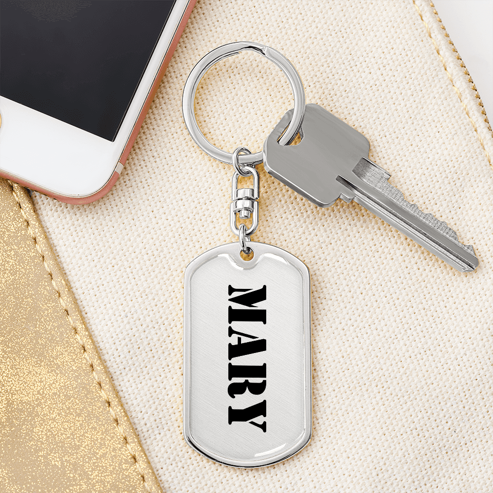 Mary - Luxury Dog Tag Keychain