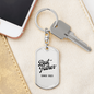 Best Father Since 2021 - Luxury Dog Tag Keychain