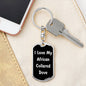Love My African Collared Dove v2 - Luxury Dog Tag Keychain