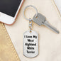 Love My West Highland White Terrier v4 - Luxury Dog Tag Keychain