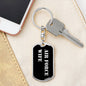 Air Force Wife v2 - Luxury Dog Tag Keychain