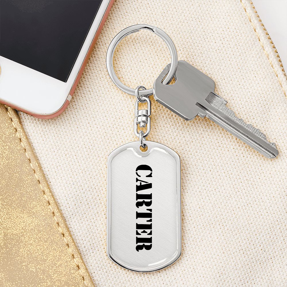 Carter - Luxury Dog Tag Keychain