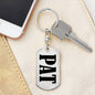 Pat v01 - Luxury Dog Tag Keychain