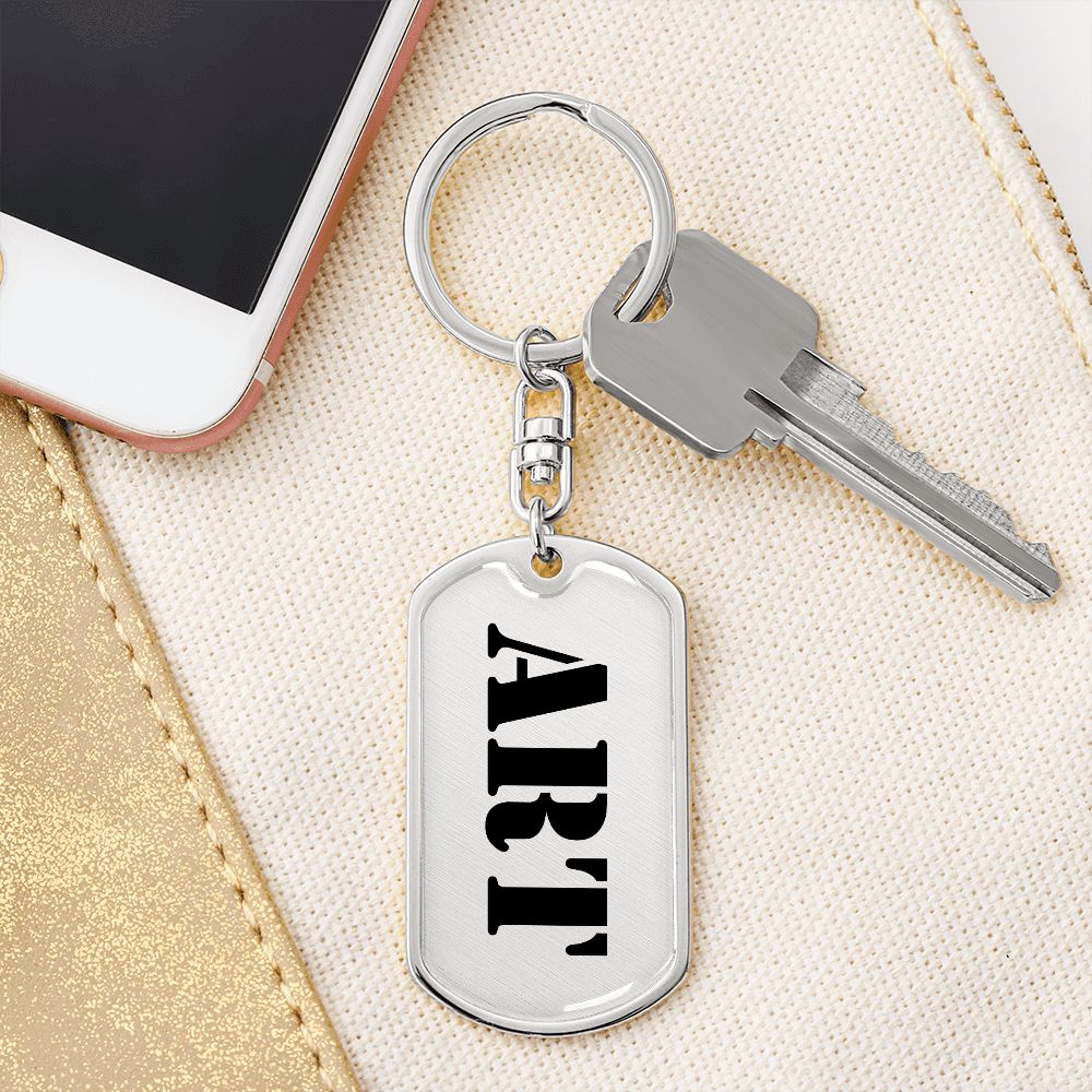 Art - Luxury Dog Tag Keychain