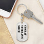 Combat Veteran's Niece - Luxury Dog Tag Keychain