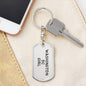 Washington, DC Girl v4 - Luxury Dog Tag Keychain