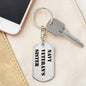 Navy Veteran's Sister - Luxury Dog Tag Keychain
