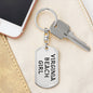 Virginia Beach Girl v4 - Luxury Dog Tag Keychain