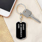 Coast Guardsman's Girl v2 - Luxury Dog Tag Keychain