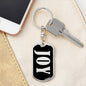 Joy v02 - Luxury Dog Tag Keychain