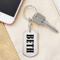Beth v01 - Luxury Dog Tag Keychain