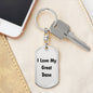 Love My Great Dane v4 - Luxury Dog Tag Keychain