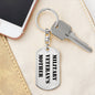 Military Veteran's Mother - Luxury Dog Tag Keychain