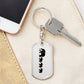 Mama Elephant With 3 Calves - Luxury Dog Tag Keychain