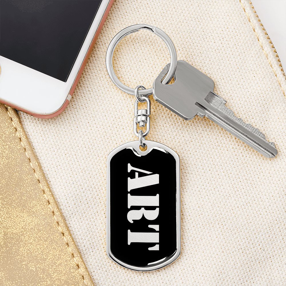 Art v2 - Luxury Dog Tag Keychain