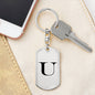 Initial U v1a - Luxury Dog Tag Keychain