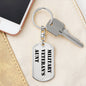 Military Veteran's Aunt - Luxury Dog Tag Keychain
