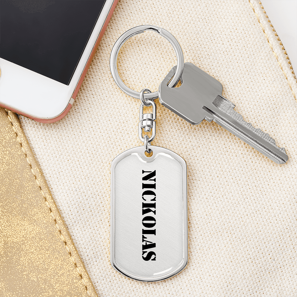 Nickolas - Luxury Dog Tag Keychain