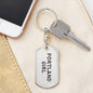 Portland Girl v4 - Luxury Dog Tag Keychain